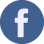Das Facebook-Logo in einem blauen Kreis.